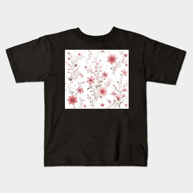 Pink Flowers Kids T-Shirt by Jenni Arts